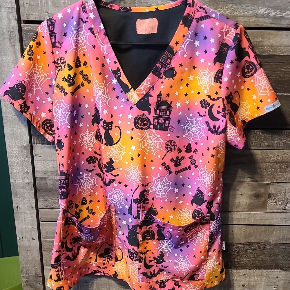 Halloween Scrub Top